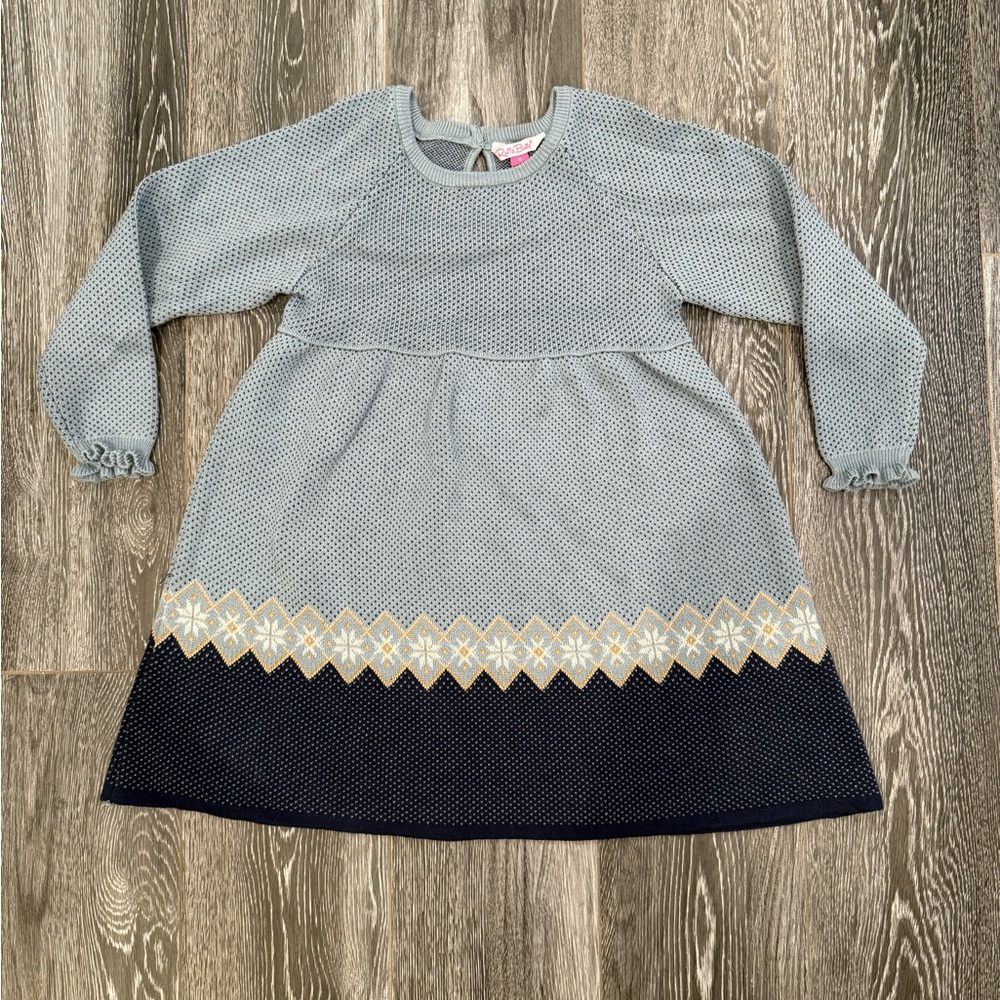 Ruffle Butts Blue Sweater Dress